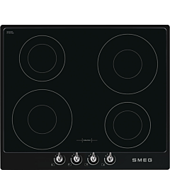 Smeg SI964NM Retro Style 4 Ring Induction Hob Hard Wired With Black Frame