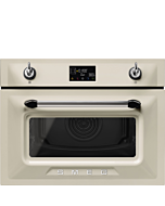 Smeg SO4902M1P Retro Style Built In 45Cm Combination Microwave - Cream