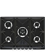 Smeg SR975NGH Retro Style 5 Ring Gas Hob - Black