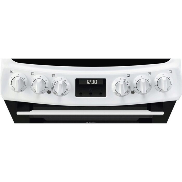 AEG CCX1530ACW 55Cm Double Oven Electric Cooker With Ceramic Hob - White
