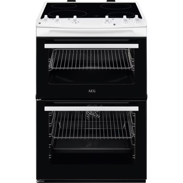 AEG CCX6501ACW Double Oven With Ceramic Top - White