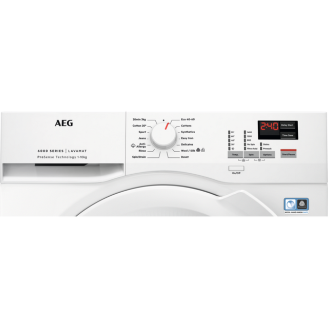 AEG L6FBK141B 10Kg 1400 Spin Washing Machine - White