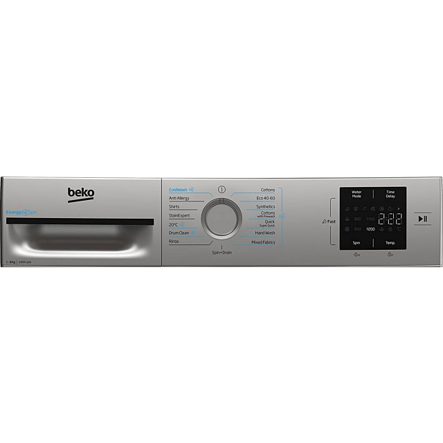 Beko BMN3WT3841S 8Kg 1400 Spin Washing Machine - Silver