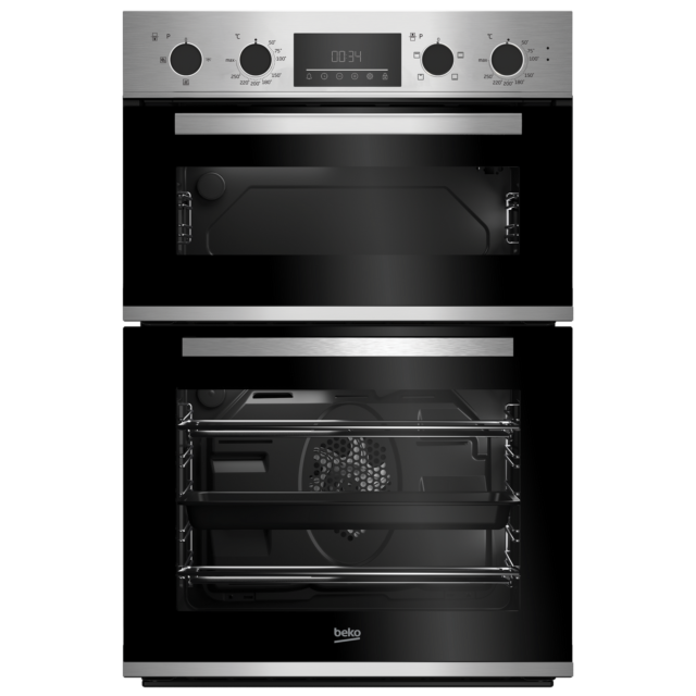 Beko CDFY22309X Built In Electric Double Oven - Stainless Steel - A Energy Rated