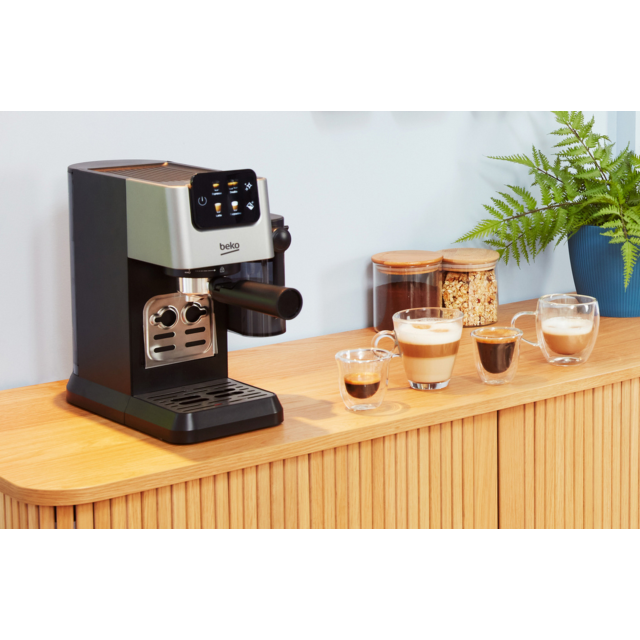 Beko CEP5304X Manual Espresso With Steam Wand - Black