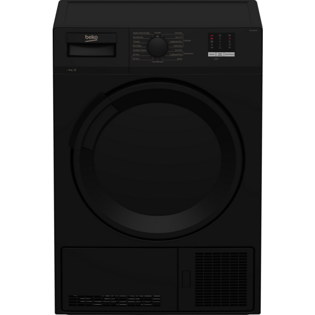 Beko DTLCE80051B 8Kg Condenser Tumble Dryer With Sensor Programmes - Black