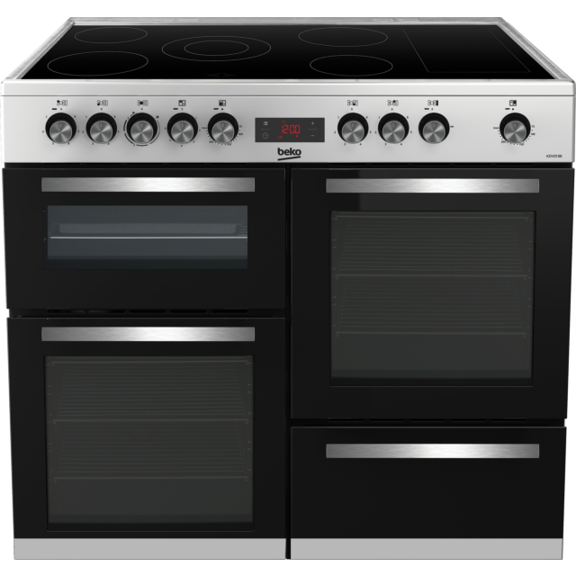 Beko KDVC100X 100Cm Ceramic Range Cooker - Stainless Steel