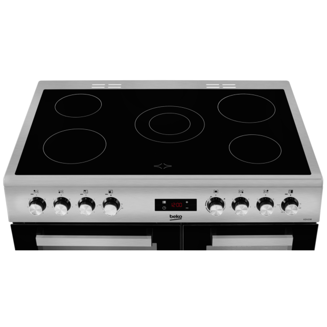 Beko KDVC90X 90Cm Ceramic Range Cooker - Stainless Steel