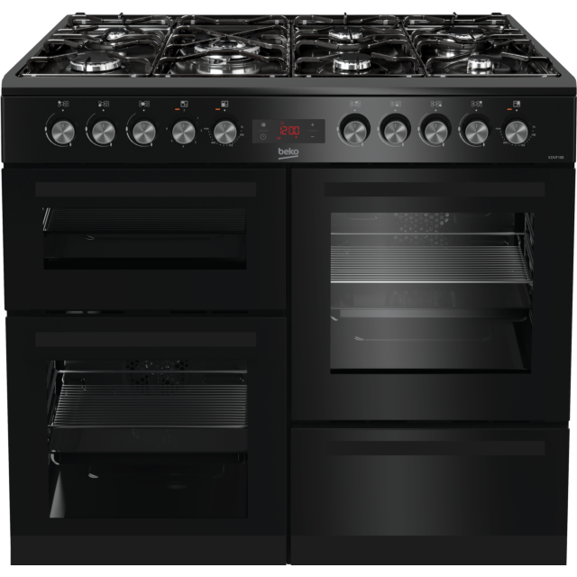Beko KDVF100K 100Cm Dual Fuel Cooker - Black