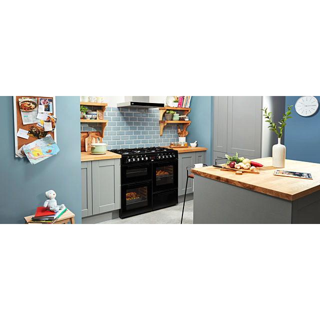 Beko KDVF100K 100Cm Dual Fuel Cooker - Black