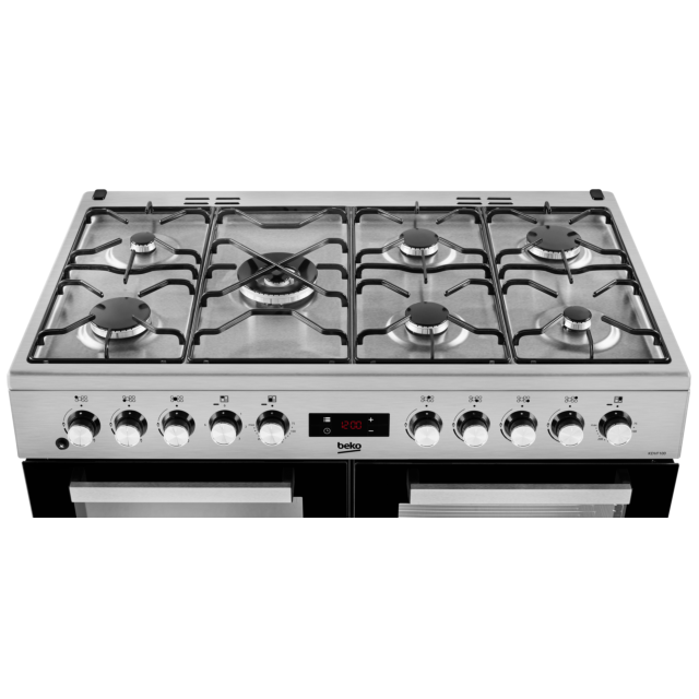 Beko KDVF100X 100Cm Dual Fuel Range Cooker - Stainless Steel