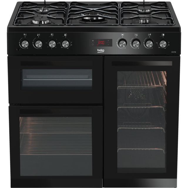 Beko KDVF90K 90Cm Dual Fuel Range Cooker - Black