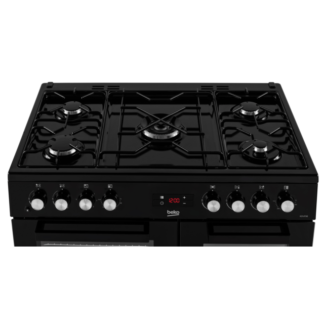 Beko KDVF90K 90Cm Dual Fuel Range Cooker - Black