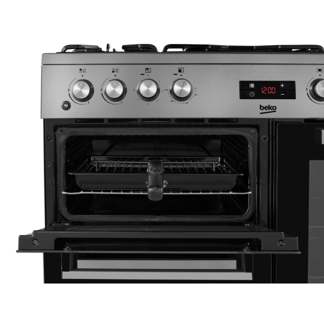 Beko KDVF90X 90Cm Dual Fuel Range Cooker - Stainless Steel