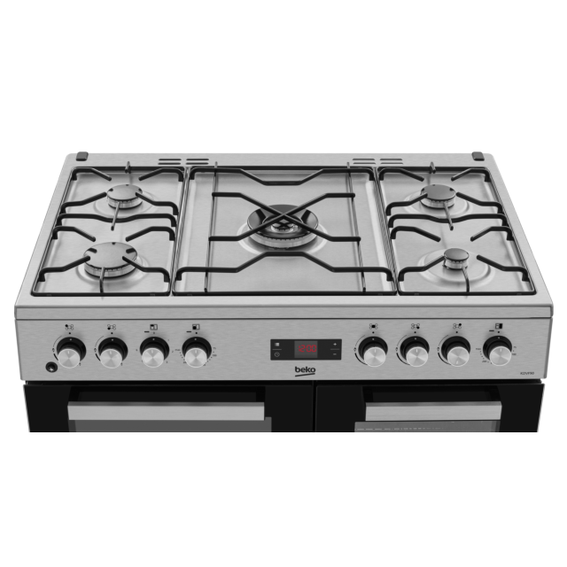 Beko KDVF90X 90Cm Dual Fuel Range Cooker - Stainless Steel