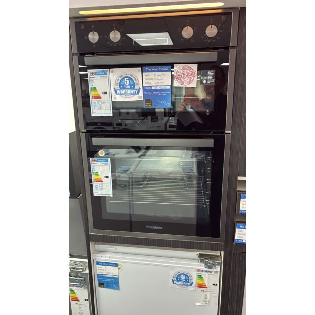 Blomberg EX-ROTN9202DX-HF Built Under Electric Double Oven - Dark Steel