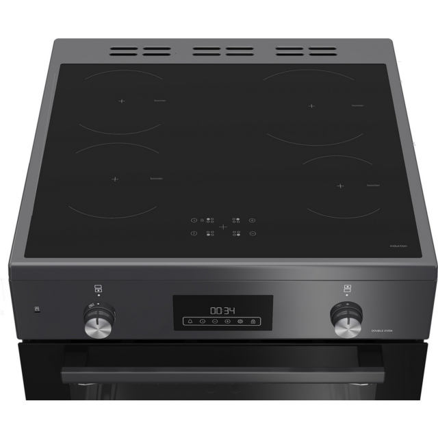 Blomberg HIRN651N 60Cm Double Oven Electric Cooker With Induction Hob - Anthracite