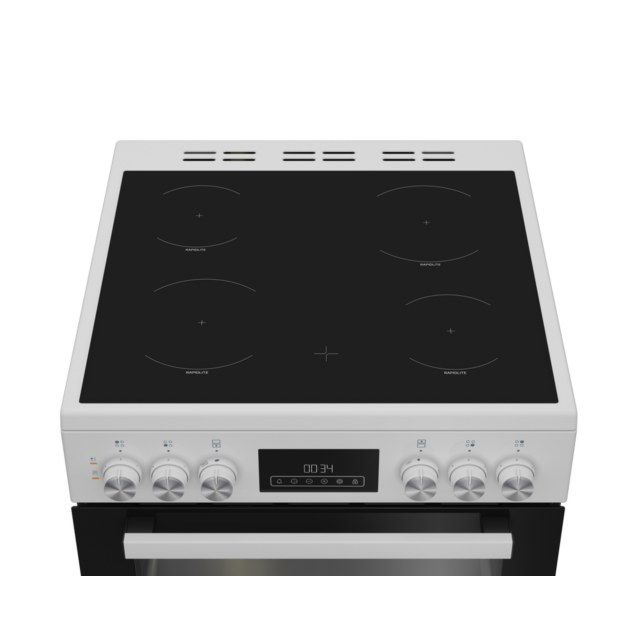 Blomberg HKRN651W 60cm Double Oven Electric Cooker with Vitroceramic Hob - White