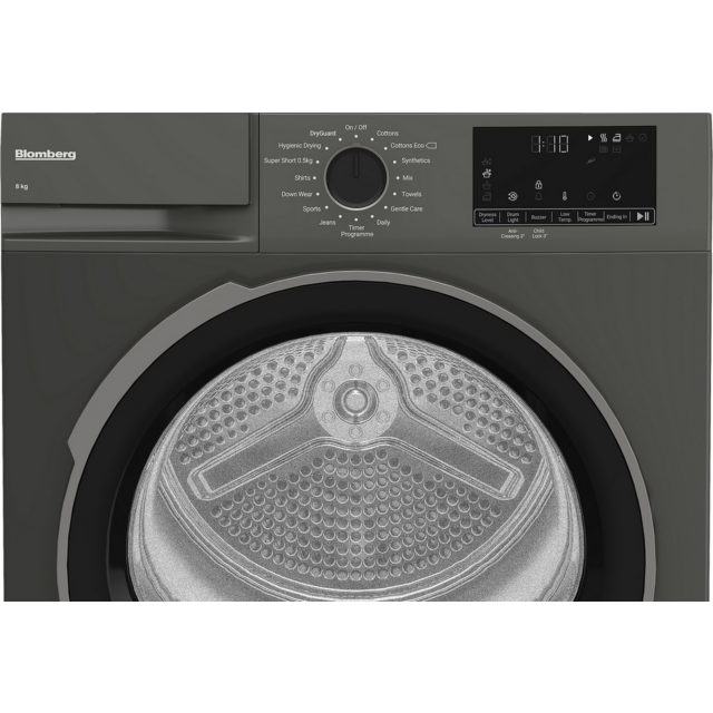Blomberg LTA18321G 8Kg Heat Pump Tumble Dryer - Graphite