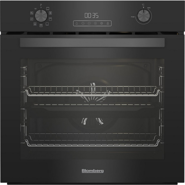 Blomberg ROEN8232BP Built In Electric Single Oven with Pyrolytic Self Cleaning - Black