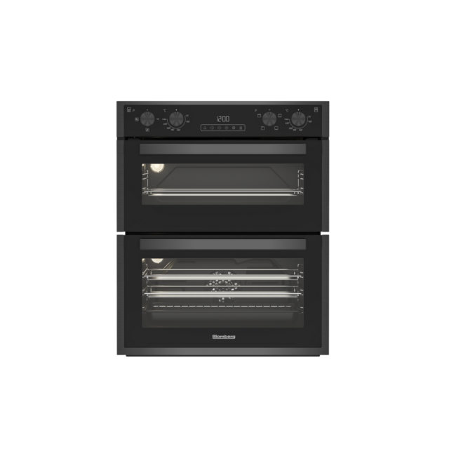 Blomberg ROTN9202DX Built Under Electric Double Oven - Dark Steel