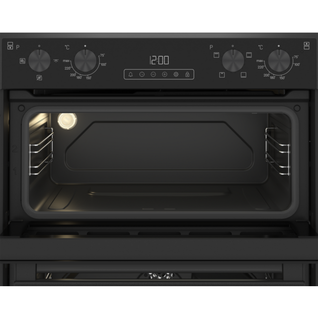 Blomberg ROTN9202DX Built Under Electric Double Oven - Dark Steel