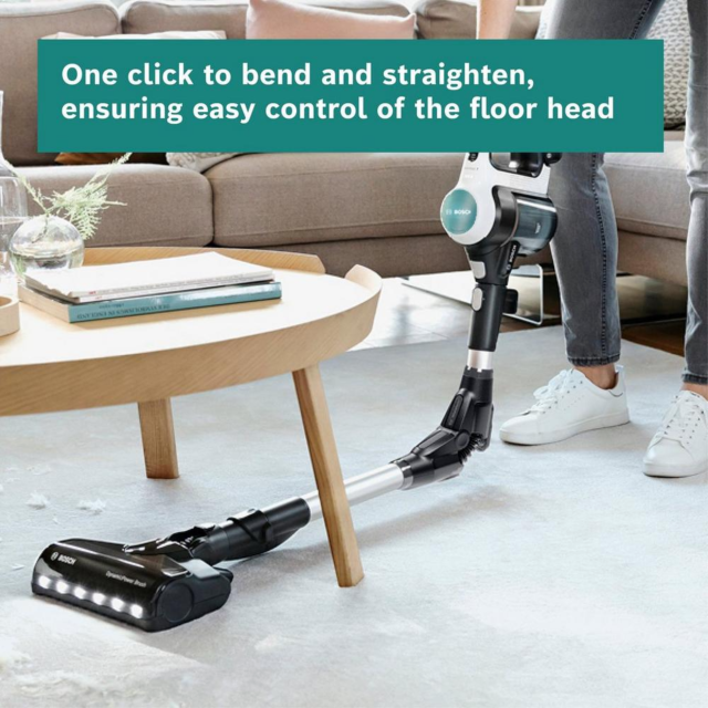 Bosch BCS71HYGGB Cordless Vacuum Cleaner 60 Minutes Run Time - White/Aqua