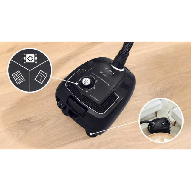 Bosch BGL38BA3GB Serie 4 ProEco 850W Bagged Cylinder Vacuum Cleaner - Black