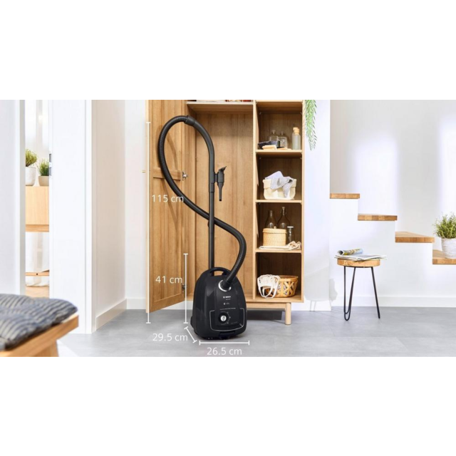 Bosch BGL38BA3GB Serie 4 ProEco 850W Bagged Cylinder Vacuum Cleaner - Black