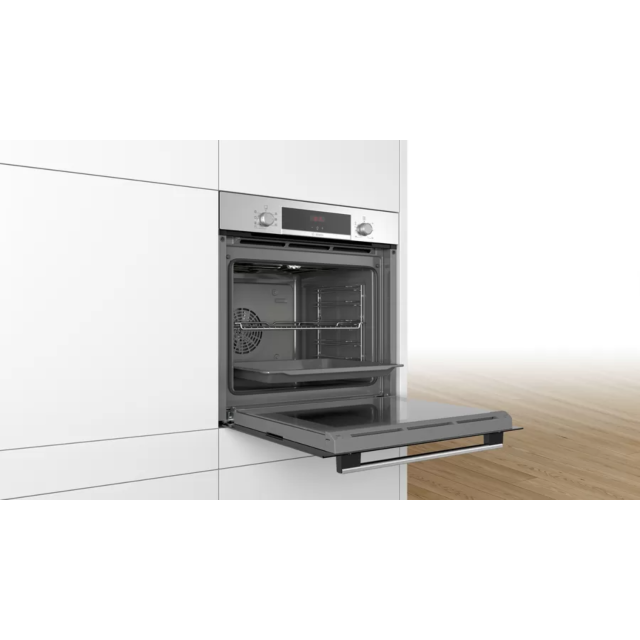 Bosch HBS534BS0B Built In Electric Single Oven With 3D Hot Air