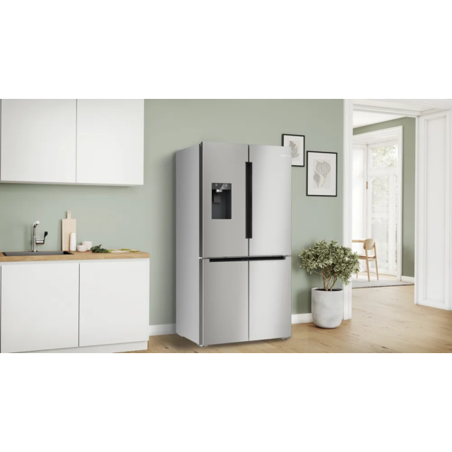 Bosch KFI96APEAG Series 6 French Door Bottom Freezer, Multi Door 183 X 90.5 Cm Brushed Steel Anti-Fi