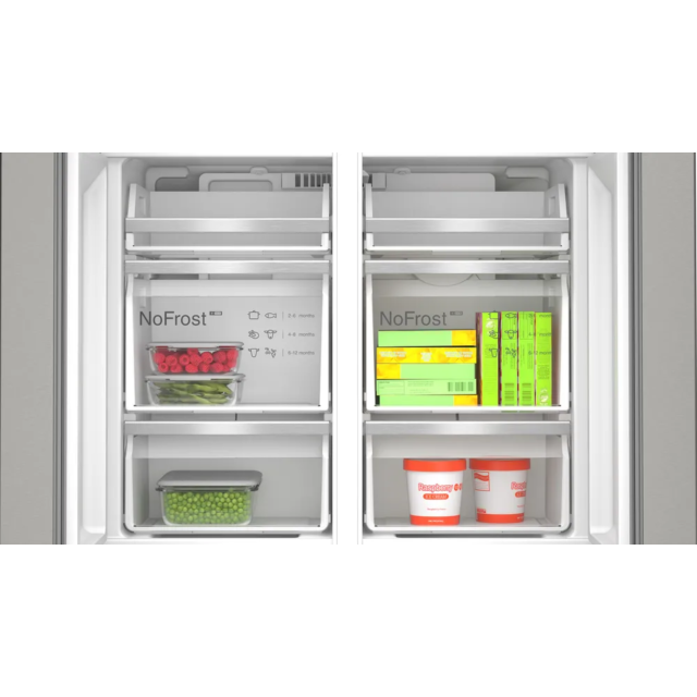 Bosch KFI96APEAG Series 6 French Door Bottom Freezer, Multi Door 183 X 90.5 Cm Brushed Steel Anti-Fi