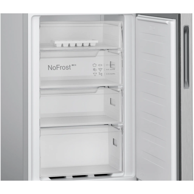 Bosch KGN27NLEAG 55Cm Frost Free Fridge Freezer - Silver