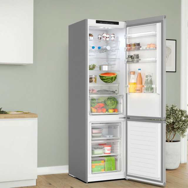 Bosch KGN392LAFG 60Cm 70/30 No Frost Fridge Freezer - Stainless Steel