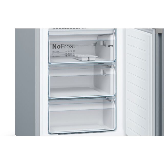 Bosch KGN392LEBG Total No Frost Fridge Freezer - Stainless Steel Look