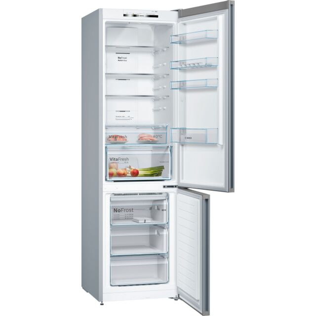 Bosch KGN392LEBG Total No Frost Fridge Freezer - Stainless Steel Look
