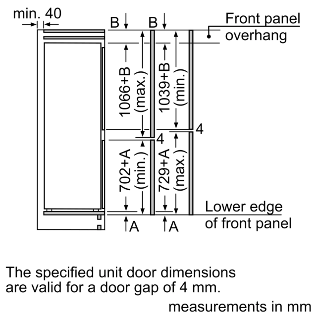 Bosch KIN86VFE0G Built-In No Frost Fridge Freezer