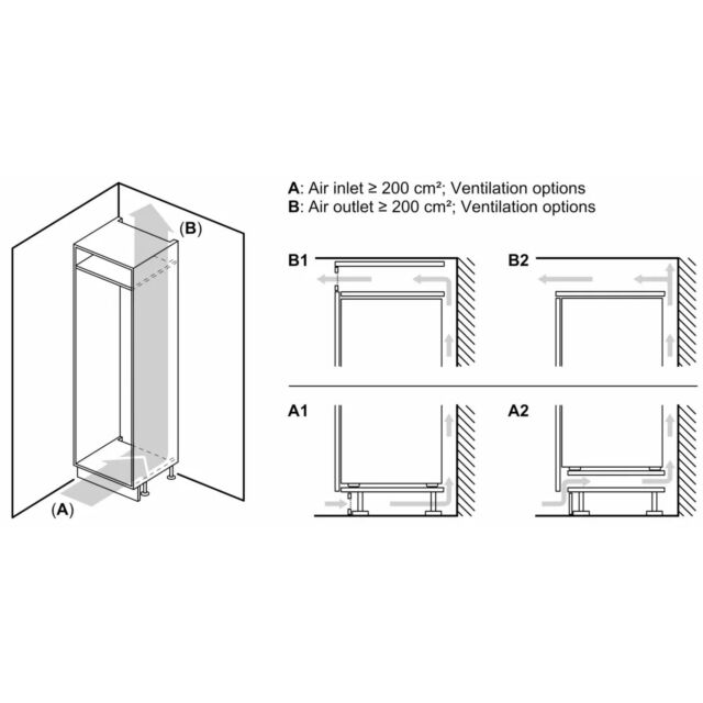 Bosch KIR21NSE0 Series 2, Built-In Fridge, 88 X 56 Cm, Sliding Hinge