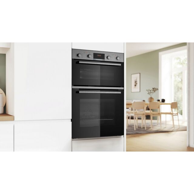Bosch MBA533BS3B Series 4, 60cm Built In Double Oven - Stainless Steel