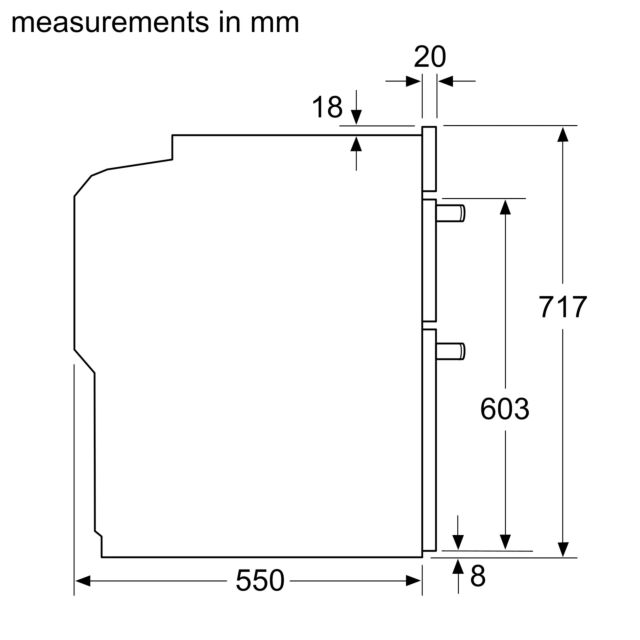 Bosch NBS533BS0B 70Cm Built Under Double Oven