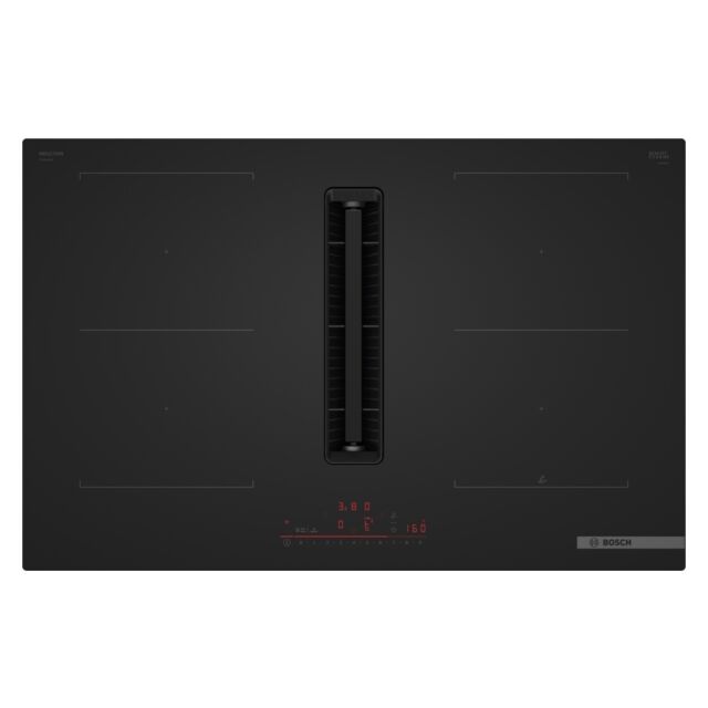 PVQ81AH26E Series 6, Induction hob with integrated ventilation system, 80 cm, Matt black