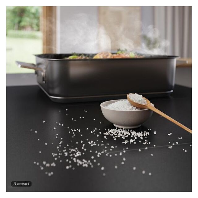 PVQ81AH26E Series 6, Induction hob with integrated ventilation system, 80 cm, Matt black