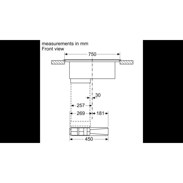 Bosch PVS811B16E Series 4, Induction Hob With Integrated Ventilation System, 80 Cm, Surface Mount Wi
