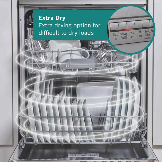 Bosch SMI2HTS06G Full Size Semi Integrated Dishwasher In Stainless Steel