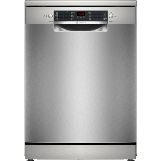 Bosch SMS26AI08G Series 2 Free-Standing Dishwasher 60 Cm Brushed Steel Anti-Fingerprint