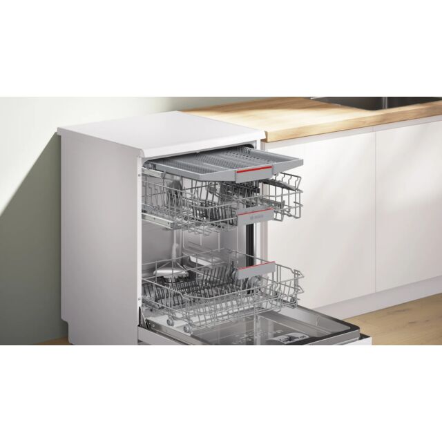 Bosch SMS6ZCW10G Series 6 Bosch Freestanding Dishwasher - White