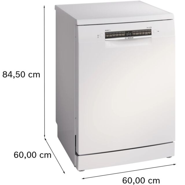 Bosch SMS6ZCW10G Series 6 Bosch Freestanding Dishwasher - White