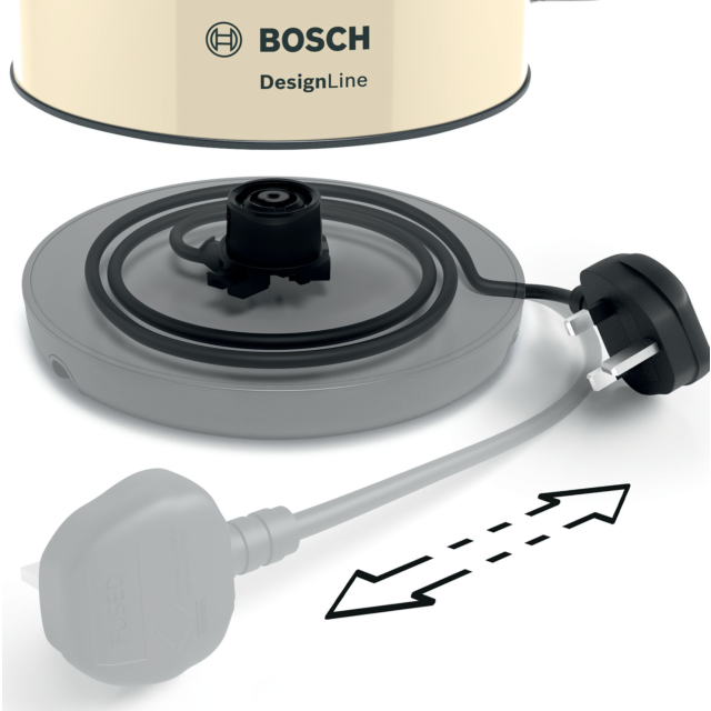 Bosch TWK4P437GB 1.7 Litre, Traditional Kettle - Cream