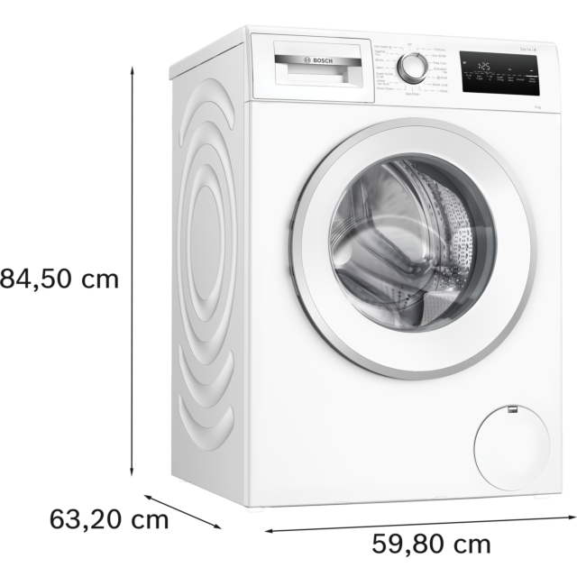 Bosch WAN28254GB Series 4 Washing Machine, Front Loader 8 Kg Max. 1400 Rpm