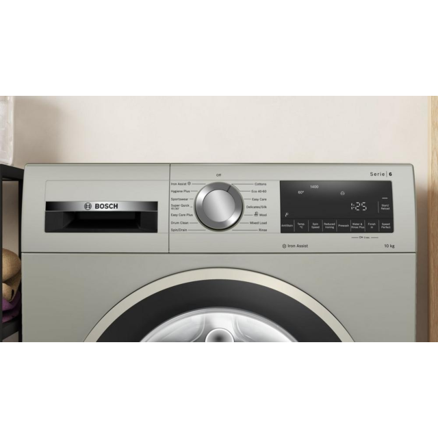 Bosch WGG254ZSGB 10Kg 1400 Spin Washing Machine - Silver Inox